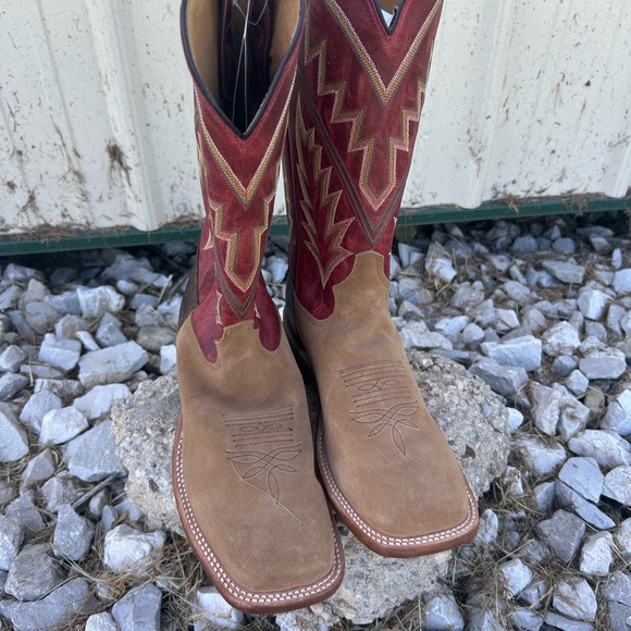 Tony Lama Red and Tan Men\'s Boots